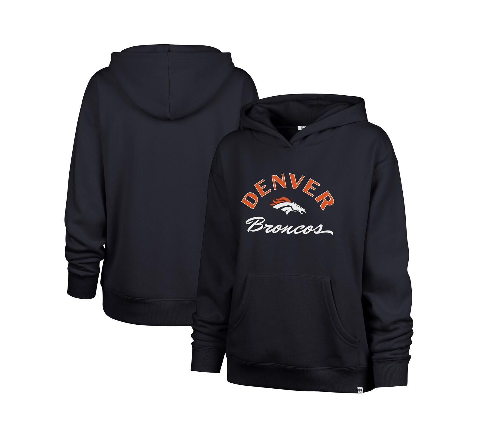 Женское худи-толстовка '47 Brand Navy Denver Broncos Whirlwind Naomi