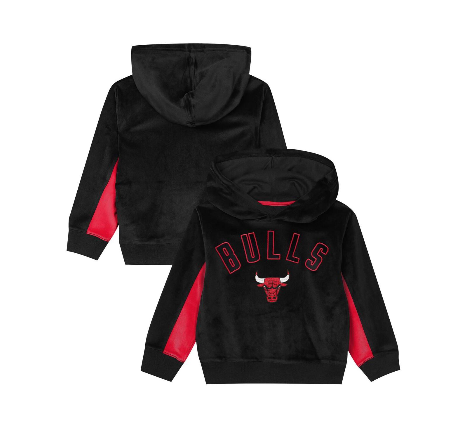 Outerstuff худи из велюра Chicago Bulls для дошкольников, черный
