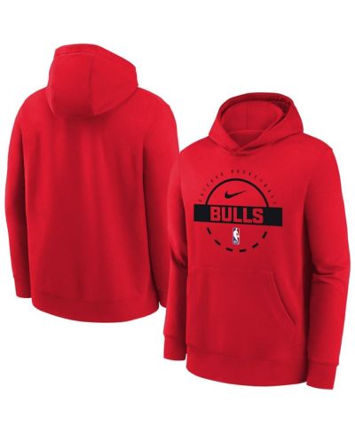 Худи Nike Club Fleece для мальчиков и девочек, красное, Chicago Bulls 2025/26