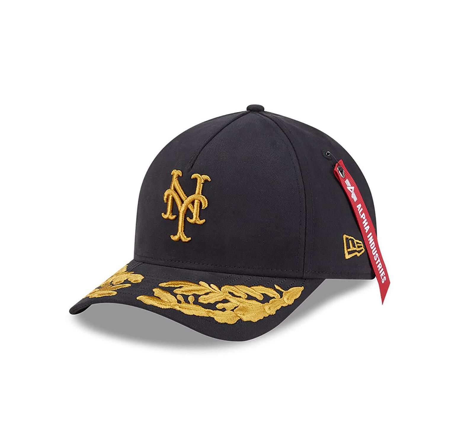 New Era Мужская регулируемая кепка New York Mets A-Frame 9FORTY Black