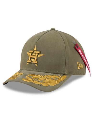 Мужская кепка New Era Houston Astros A-Frame 9FORTY, оливковая
