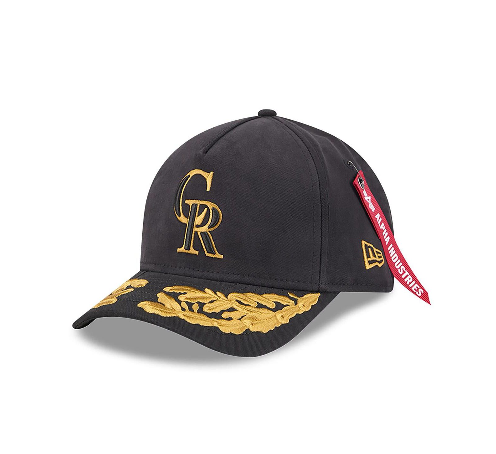 Мужская бейсболка New Era Black Colorado Rockies A-Frame 9FORTY