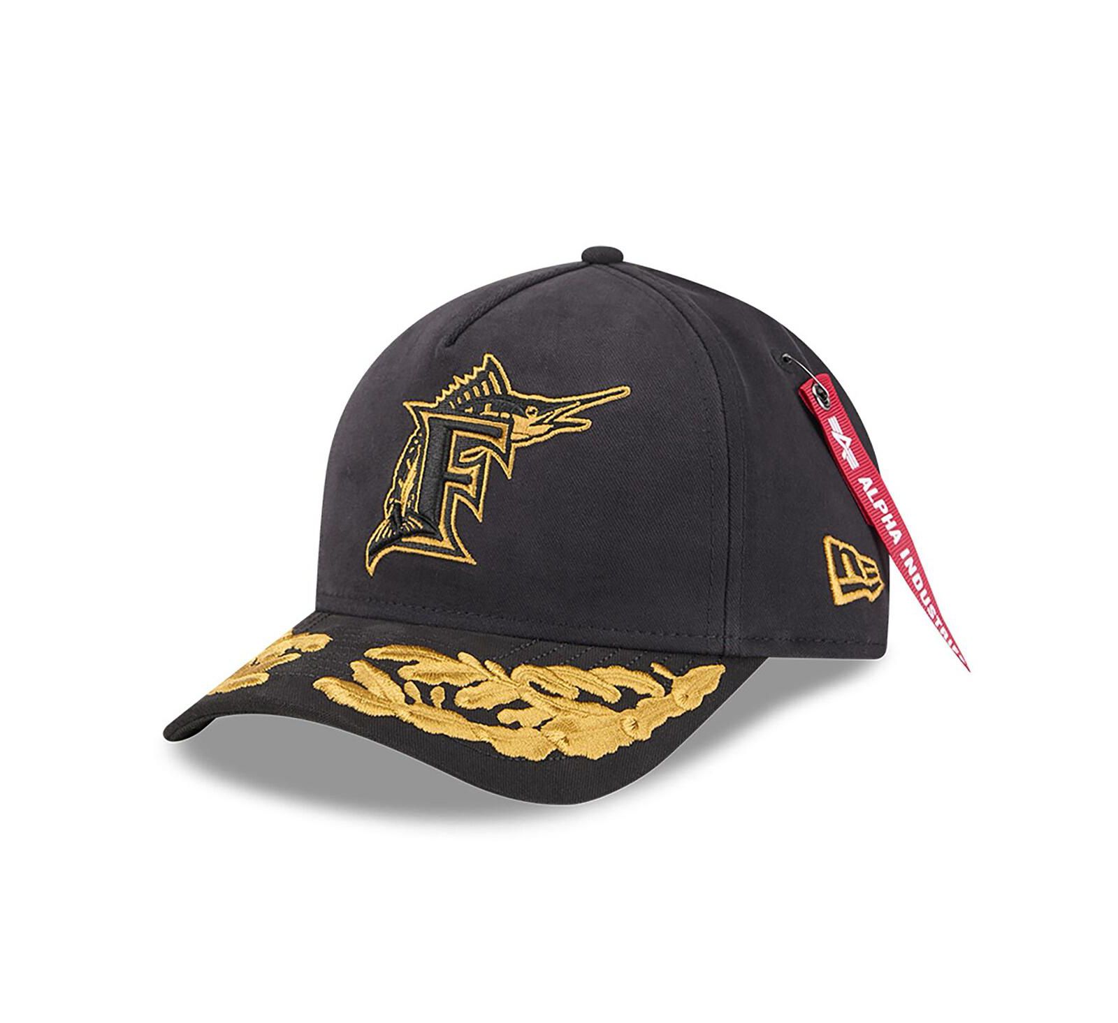 Мужская кепка New Era Florida Marlins A-Frame 9FORTY, черная