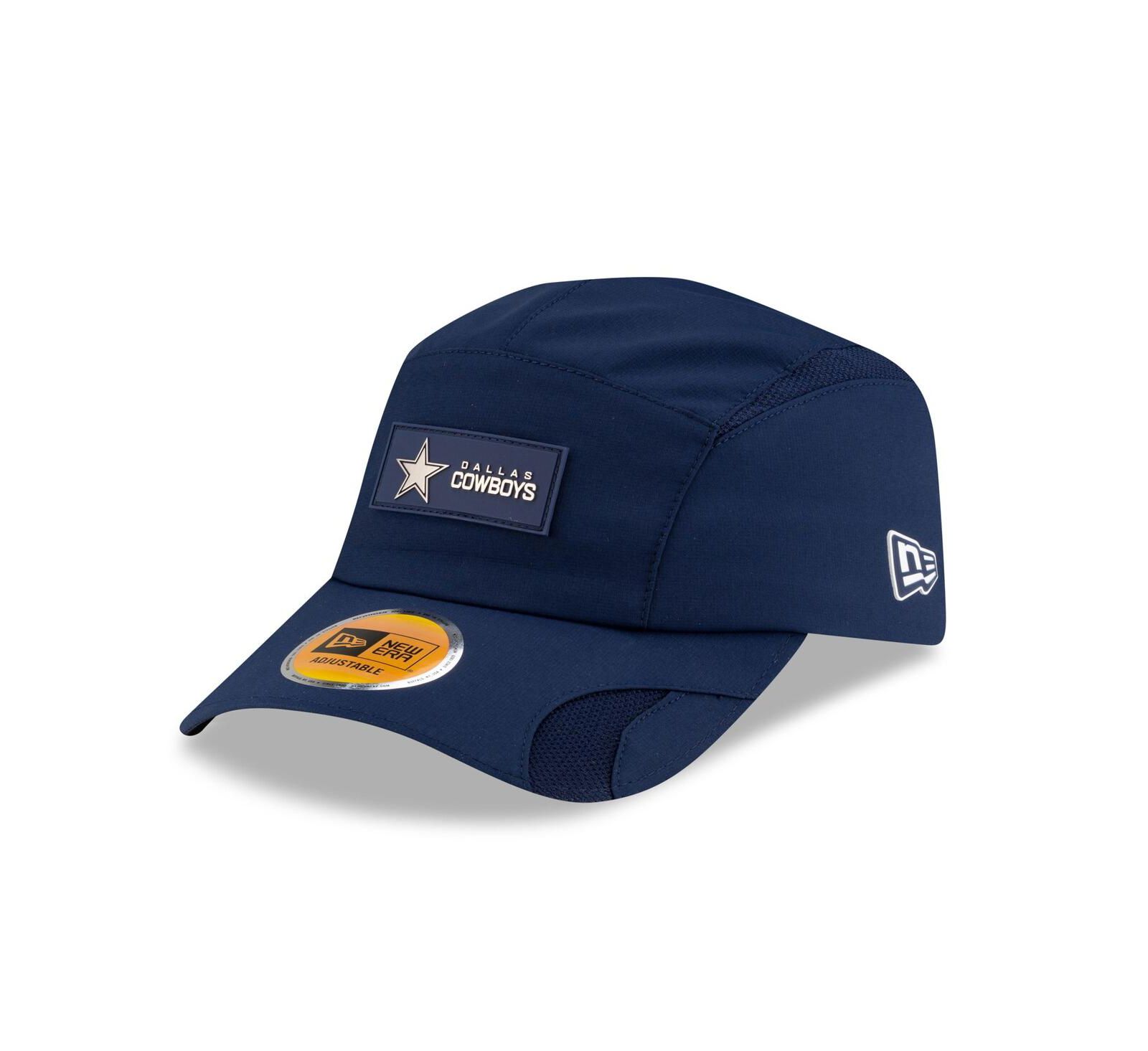 Мужская регулируемая кепка New Era Navy Dallas Cowboys 2025 Sideline Runner