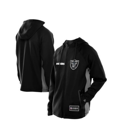 New Era Men's Black Las Vegas Raiders Combine Authentic Raglan Scuba Full-Zip Hoodie