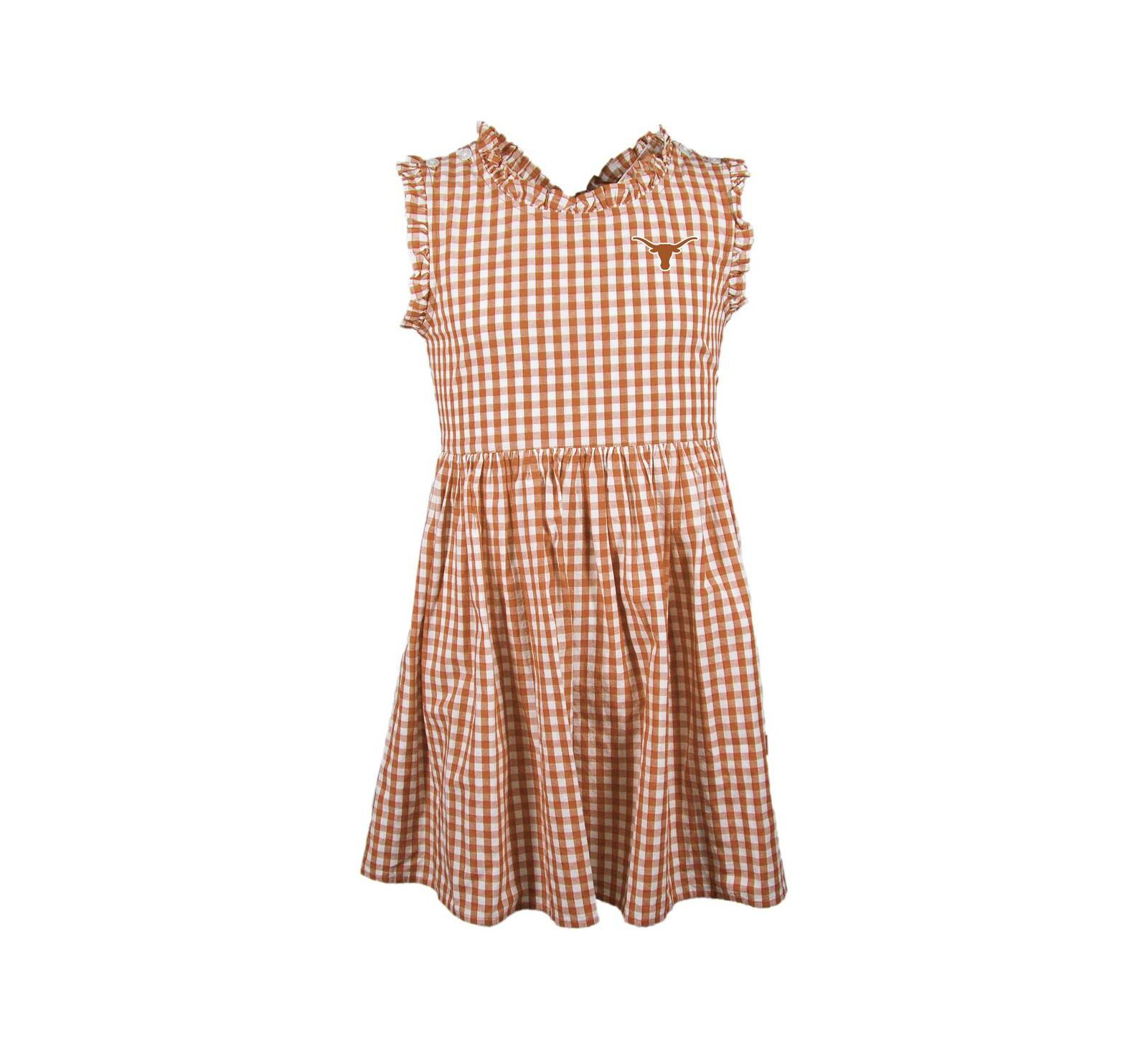 Garb Детское платье Alora Gingham без рукавов Texas Longhorns Orange