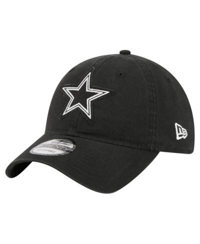 New Era Men's Black Dallas Cowboys Stamp 9TWENTY Adjustable Hat