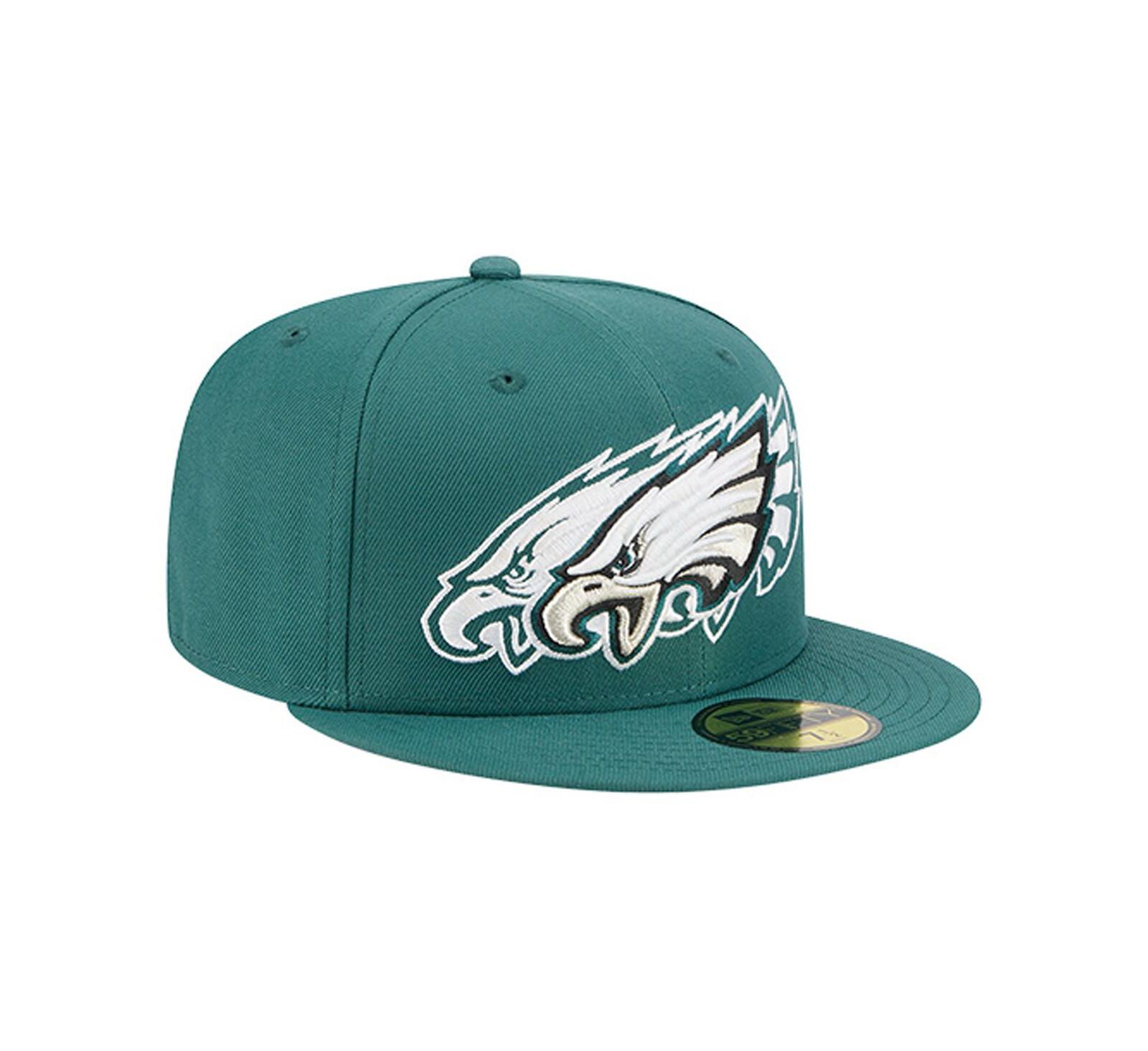 Мужская кепка New Era Midnight Green Philadelphia Eagles Tri-Hit 59FIFTY Fitted