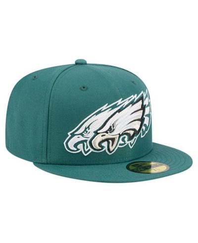 Мужская кепка New Era Midnight Green Philadelphia Eagles Tri-Hit 59FIFTY Fitted