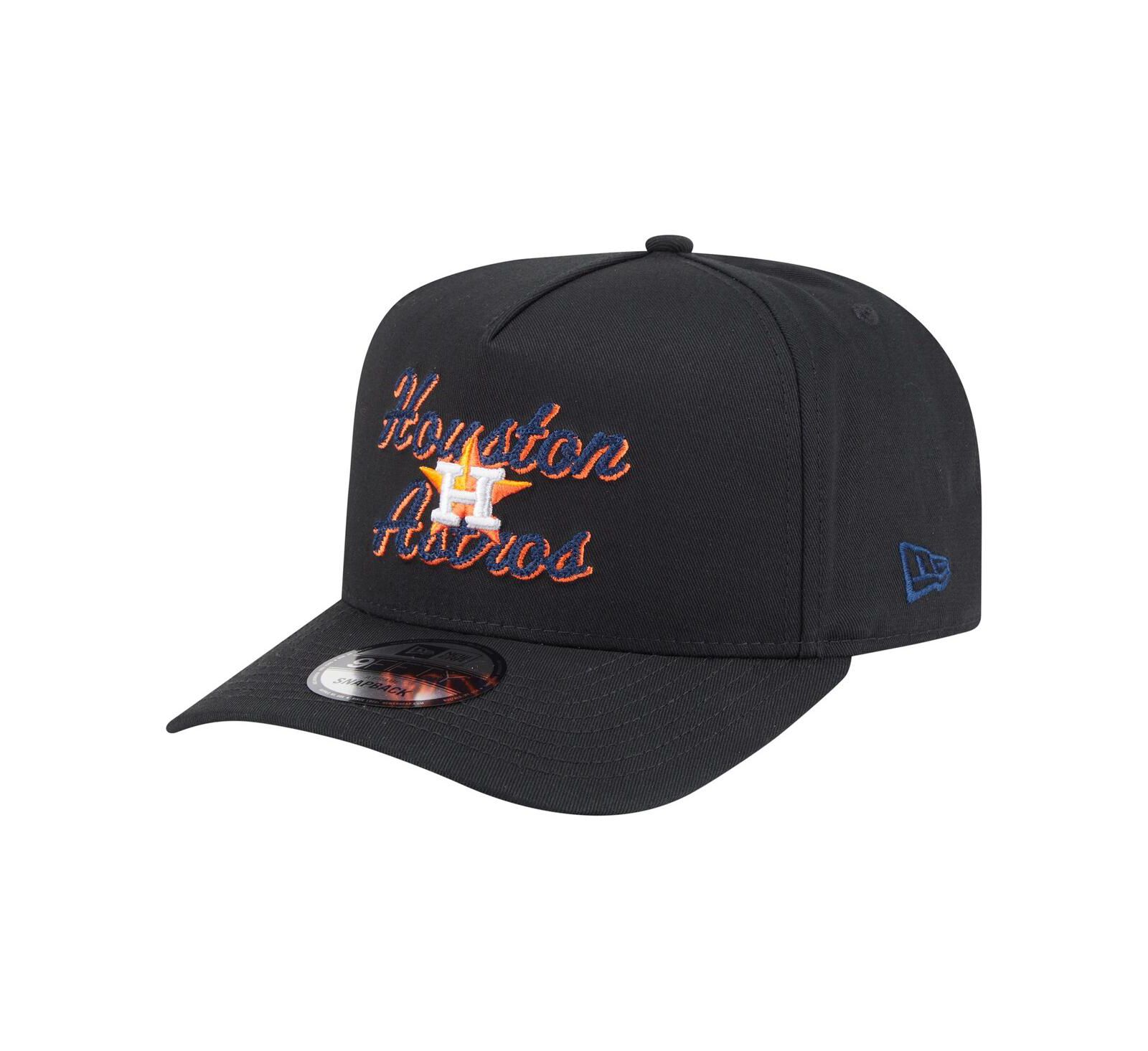 New Era Мужская кепка Snapback 9FIFTY A-Frame с вышивкой Houston Astros, черная