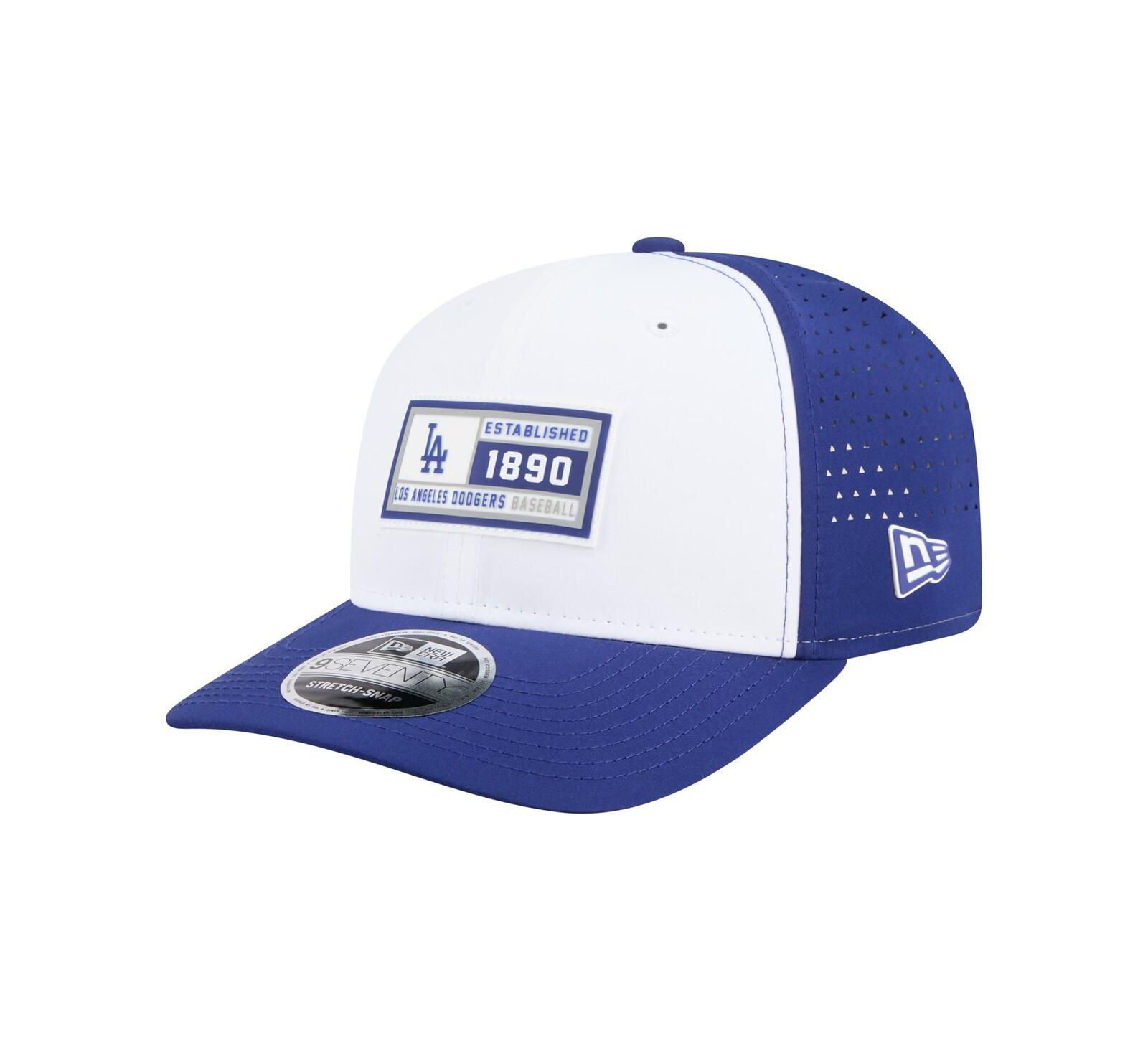 New Era Мужская кепка Los Angeles Dodgers Established Patch 9SEVENTY Adjustable White/Royal