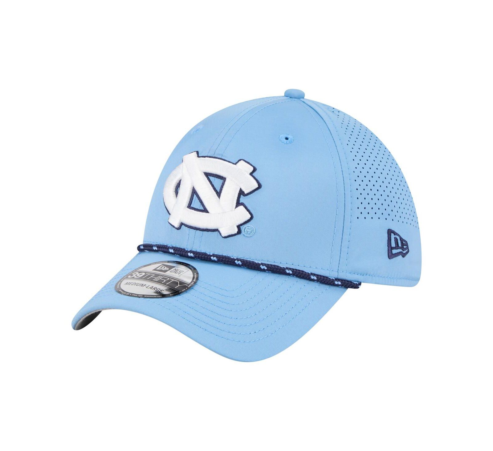 Мужская кепка New Era Carolina Blue North Carolina Tar Heels Rope 39THIRTY Flex