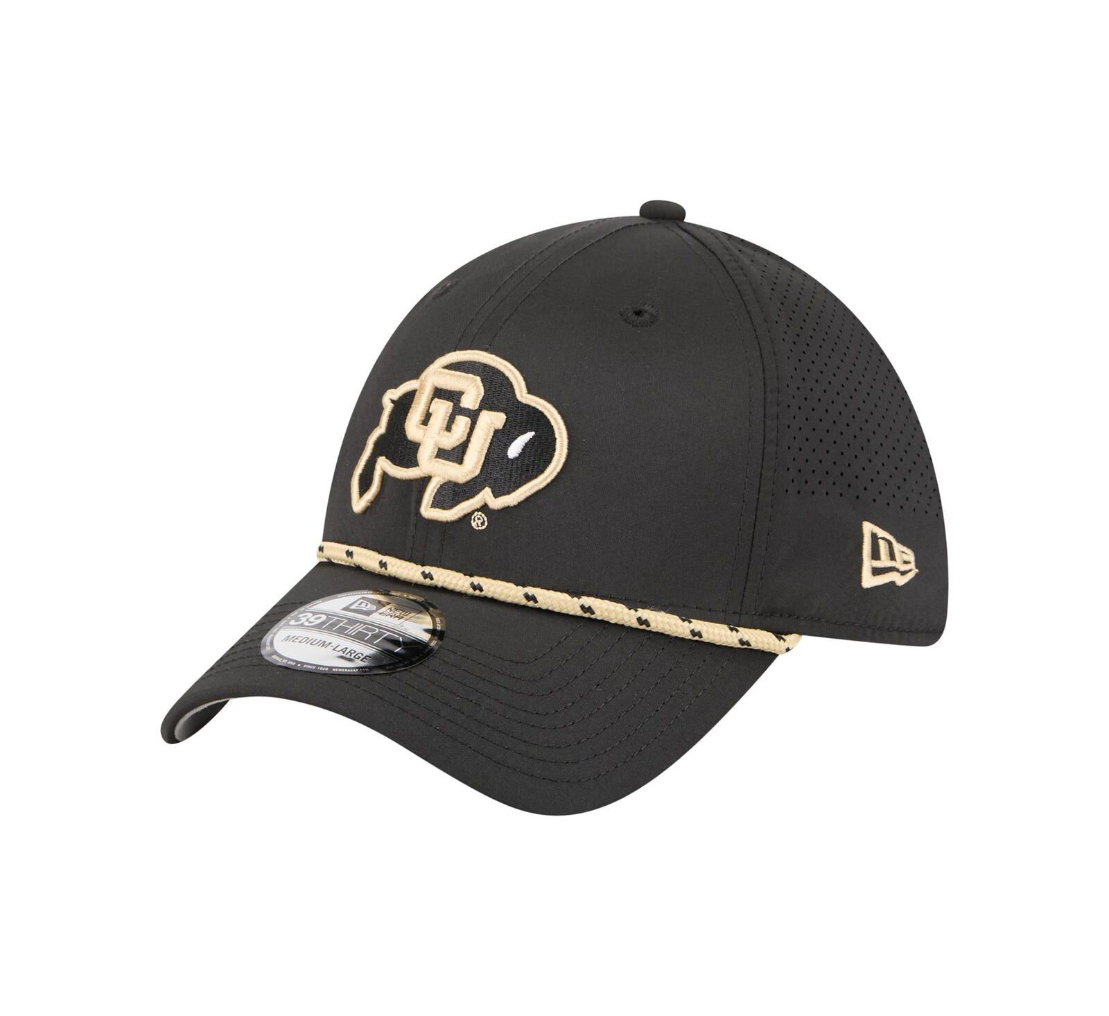 New Era Men's Black Colorado Buffaloes Rope 39THIRTY Flex Hat