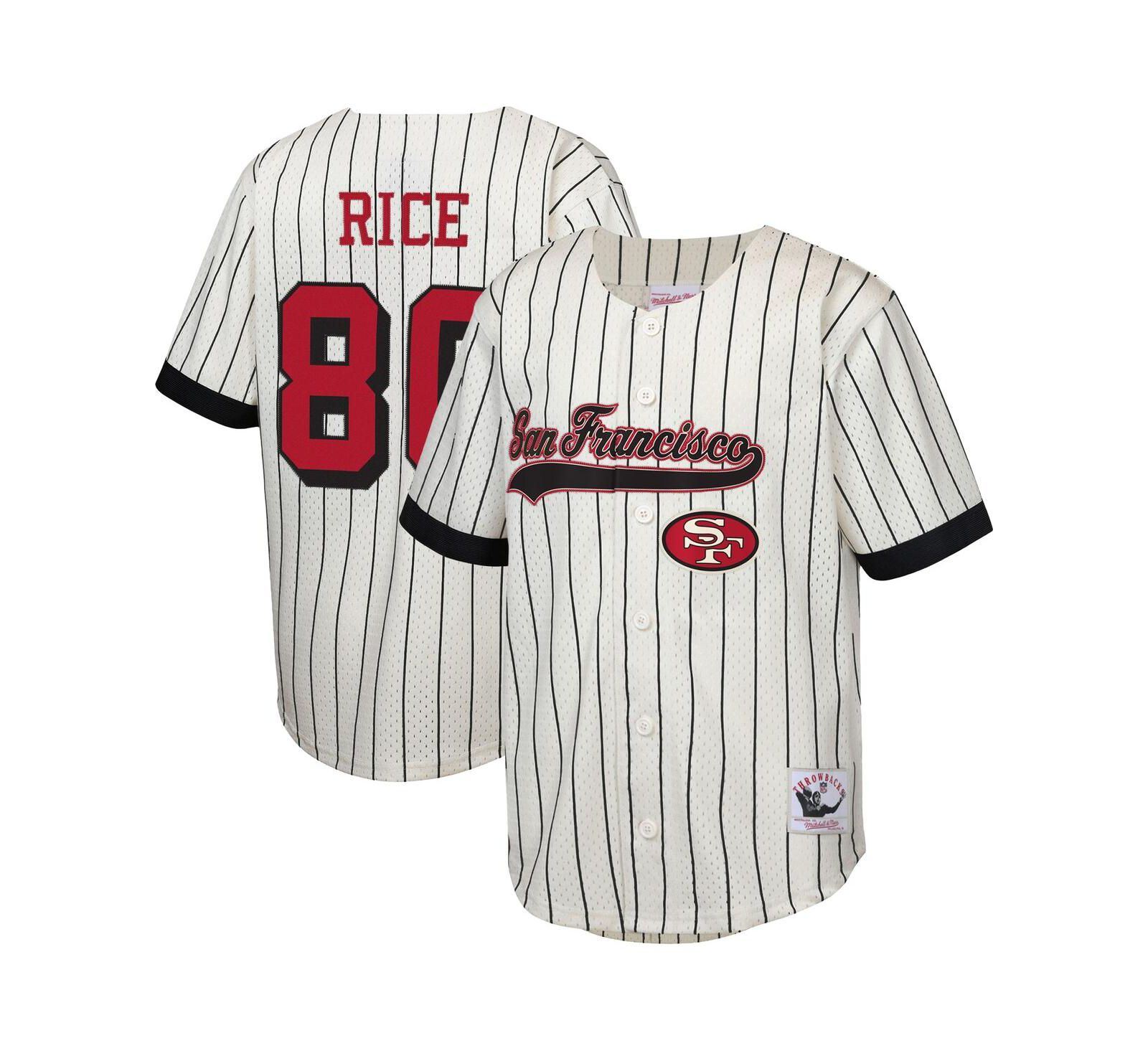 Mitchell & Ness Детская бейсбольная джерси Jerry Rice San Francisco 49ers, кремовая