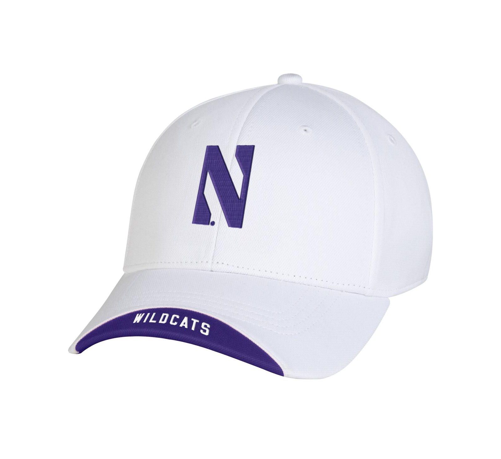 Мужская кепка Under Armour White Northwestern Wildcats Sideline Blitzing Accent Flex
