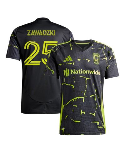Мужская игровая джерси adidas Sean Zawadzki Black Columbus Crew 2025 The Goosebumps Kit Replica