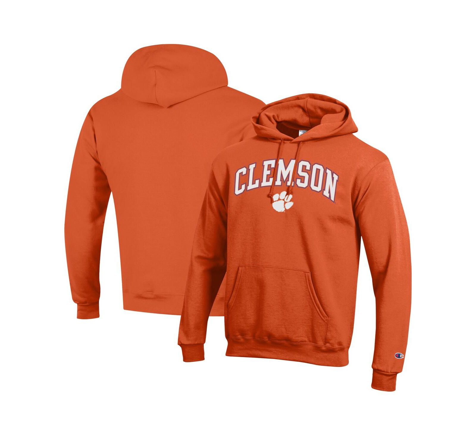 Мужское флисовое худи Champion Clemson Tigers с арочным логотипом, оранжевое
