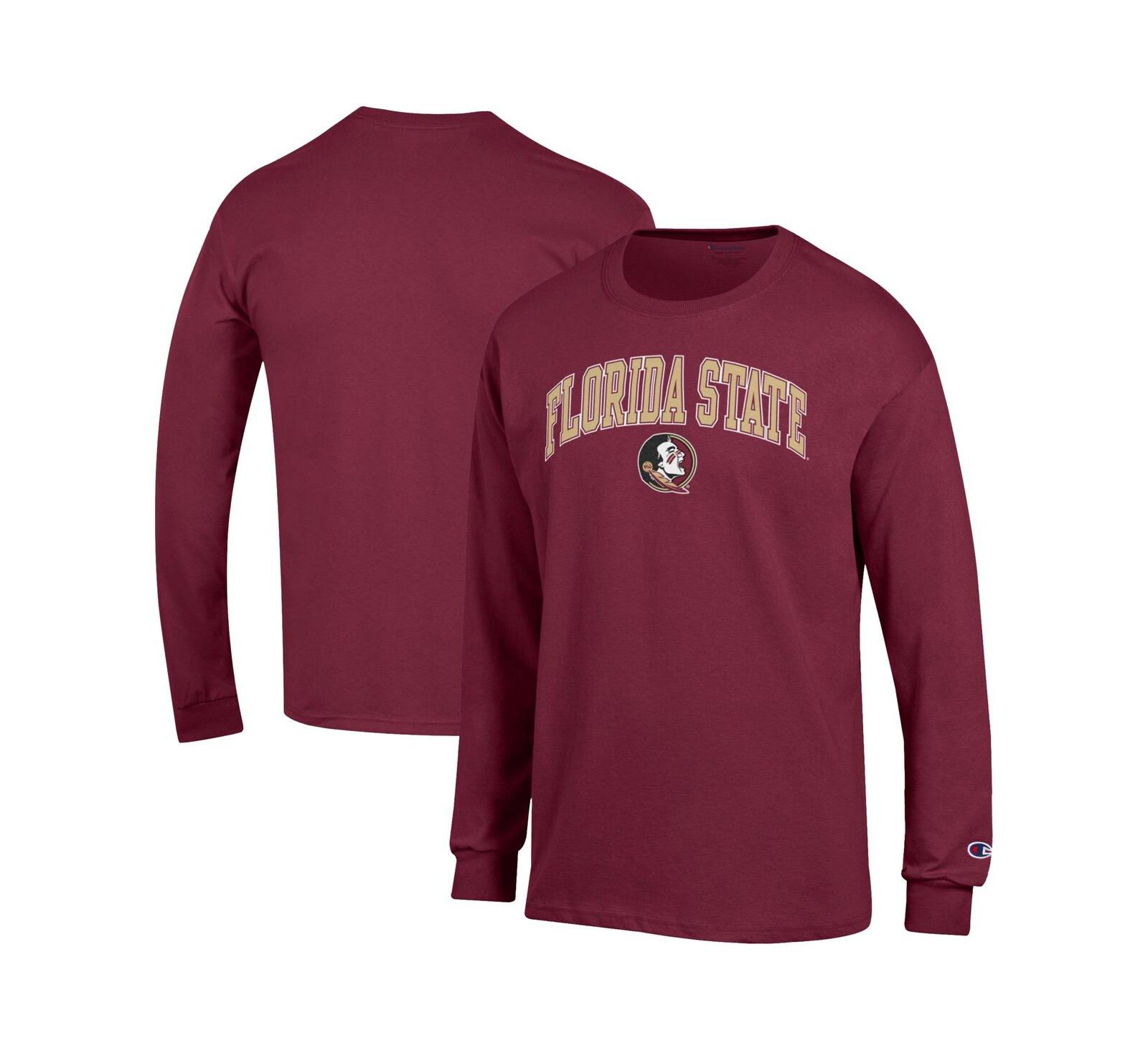 Champion Men's Garnet Florida State Seminoles Arch Over Logo Long Sleeve T-Shirt