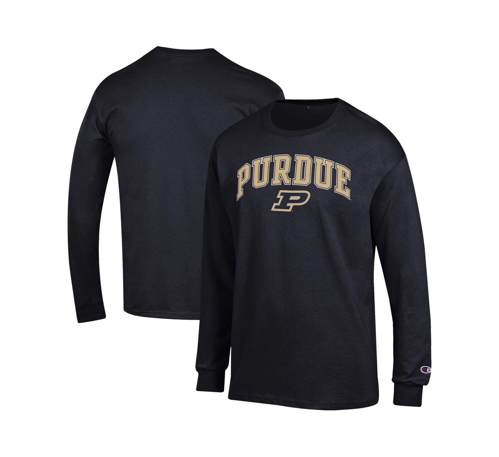Champion Men's Black Purdue Boilermakers Arch Over Logo Long Sleeve T-Shirt