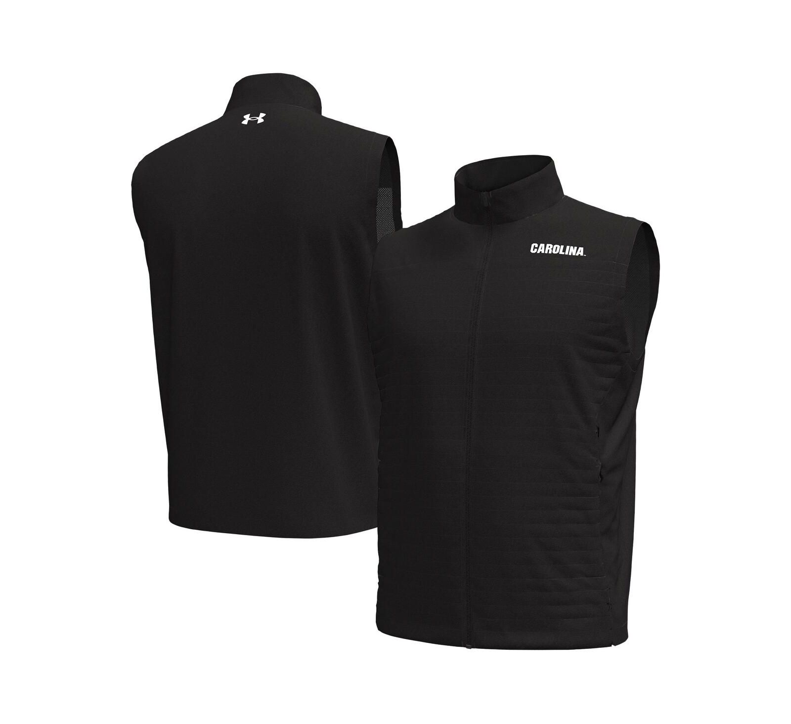 Under Armour Men's Black South Carolina Gamecocks Drive Pro Storm Full-Zip Vest
