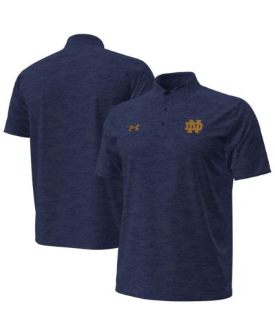 Under Armour Men's Navy Notre Dame Fighting Irish Drive Camo Jacquard Polo Shirt