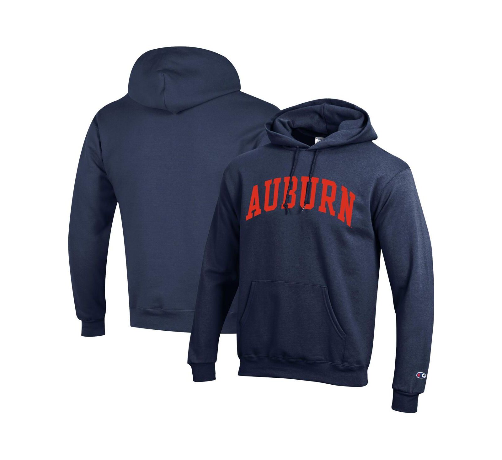 Champion Мужское флисовое худи Basic Arch темно-синего цвета Auburn Tigers