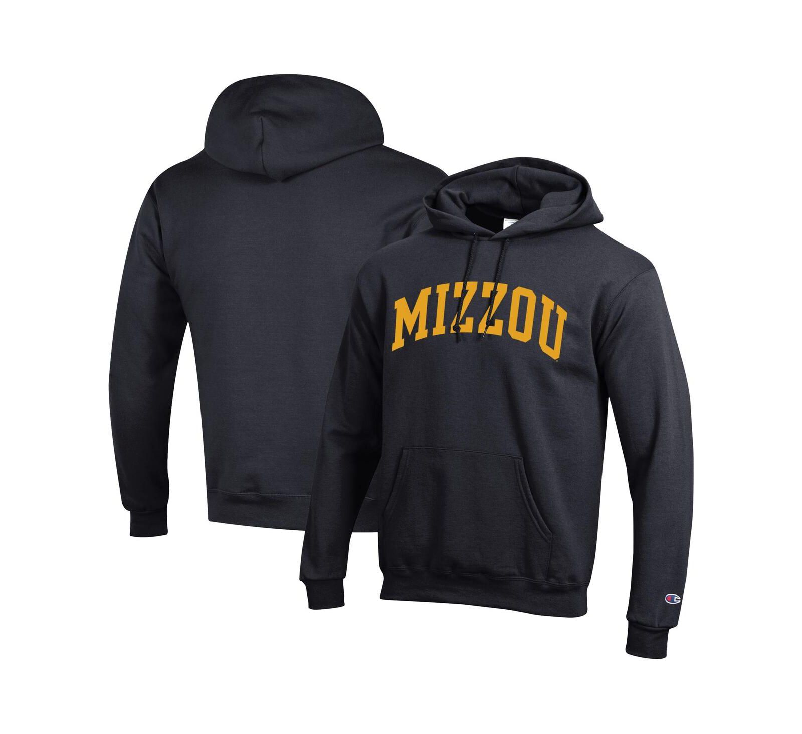 Champion Men's Black Missouri Tigers Basic Arch Fleece Pullover Hoodie