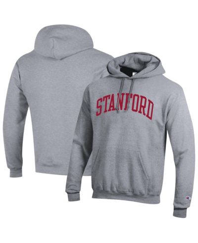 Champion Men's Heather Gray Stanford Cardinal Basic Arch Fleece Pullover Hoodie