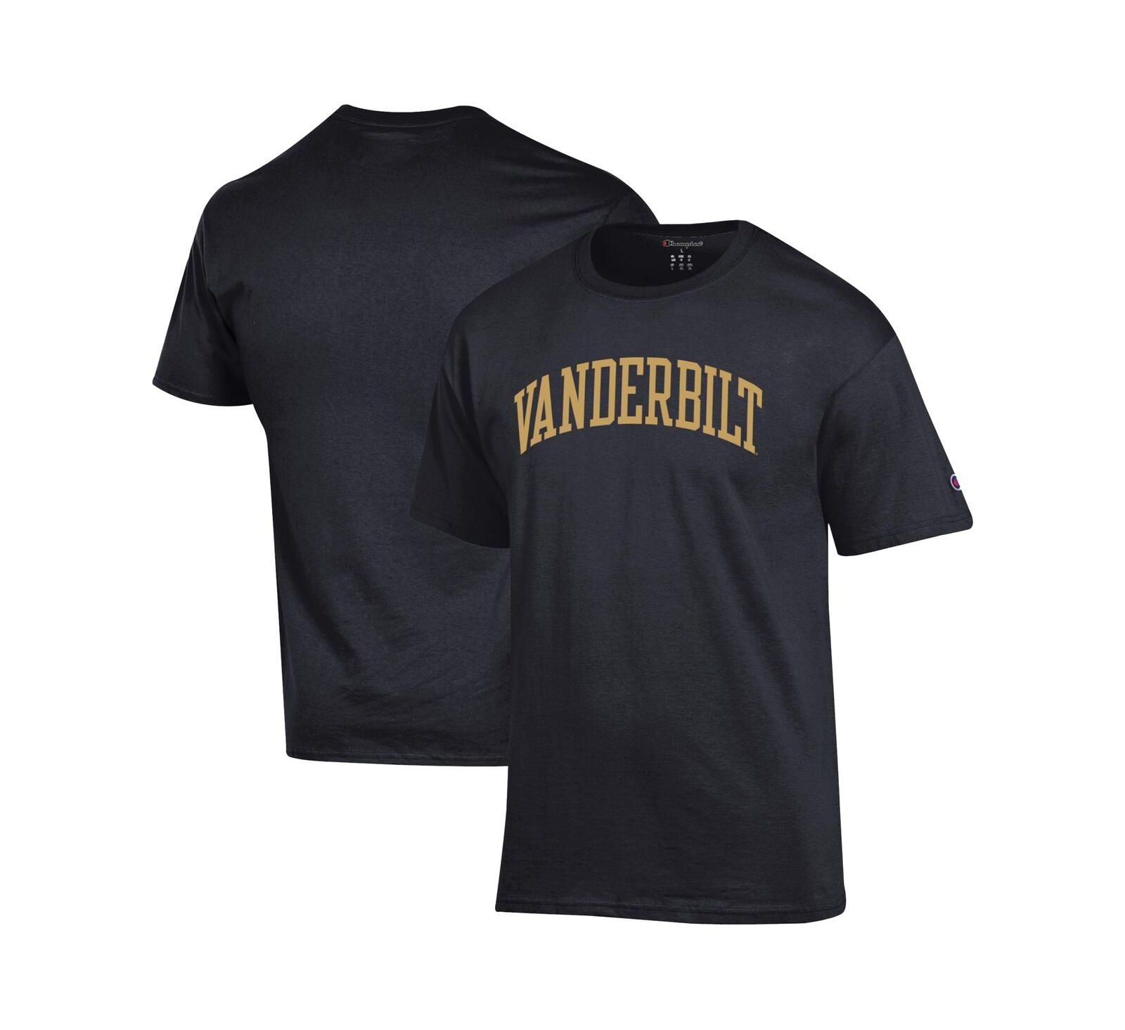 Champion Men's Black Vanderbilt Commodores Basic Arch T-Shirt
