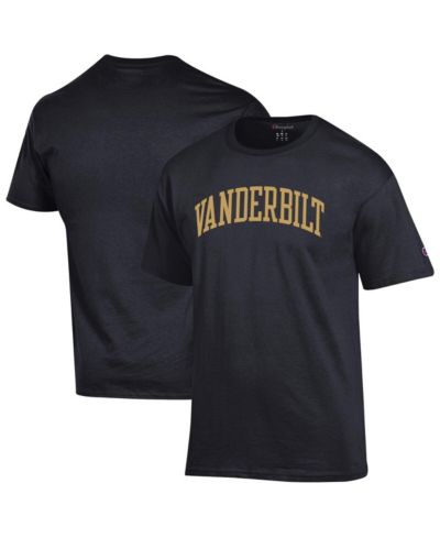 Champion Мужская базовая футболка с принтом Vanderbilt Commodores, черная