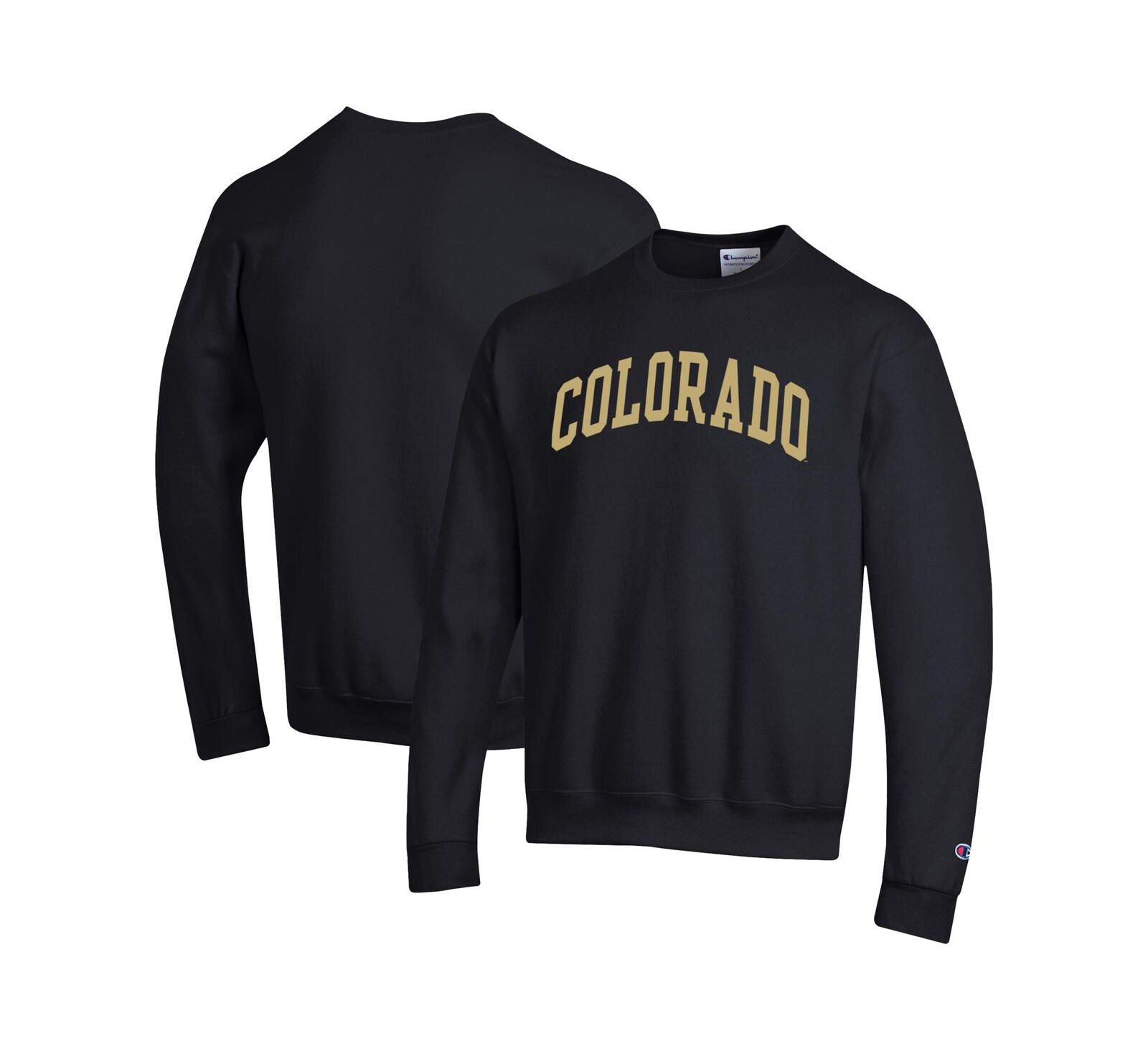 Champion Men's Black Colorado Buffaloes Basic Arch Fleece Pullover Sweatshirt