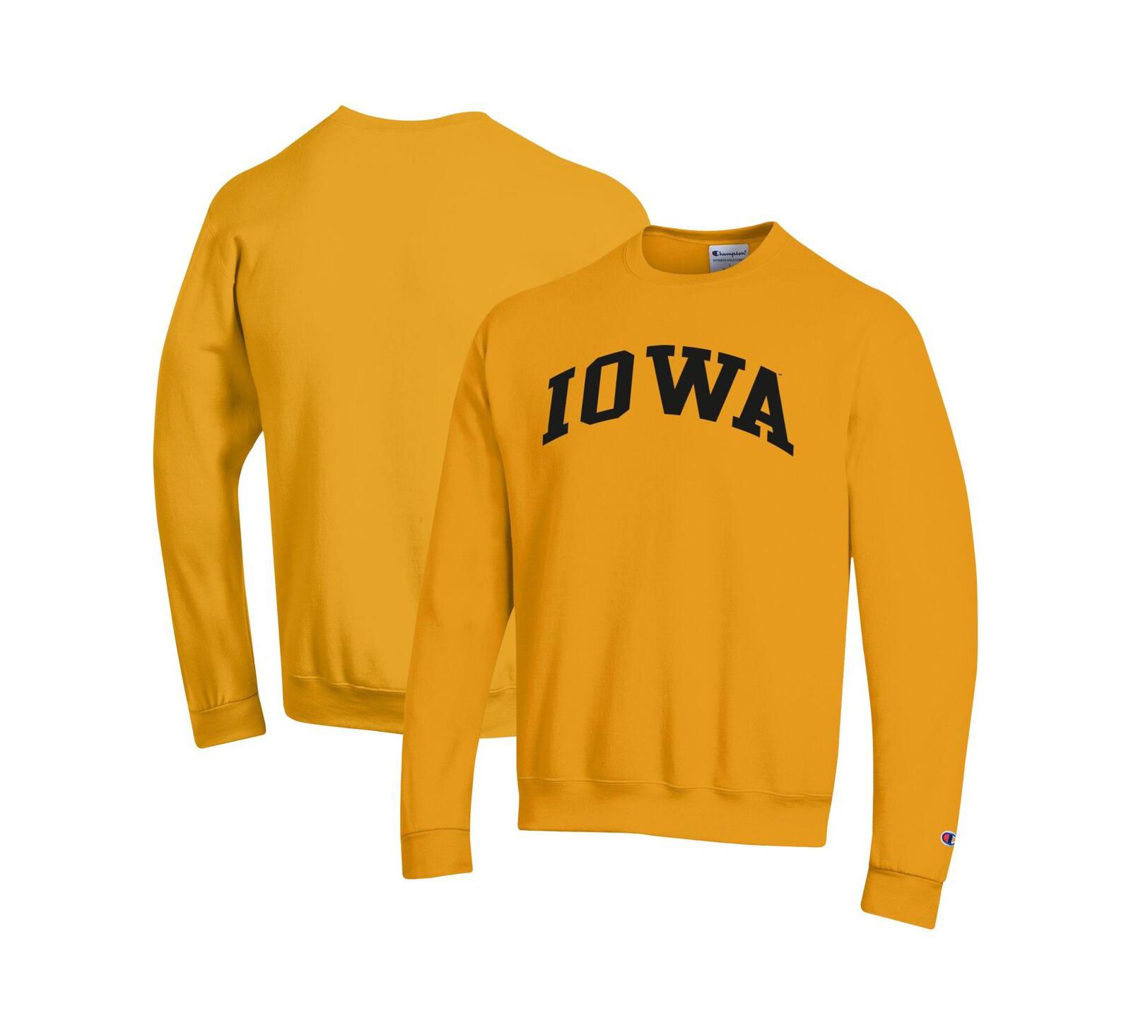 Мужская толстовка Champion Gold Iowa Hawkeyes Basic Arch Fleece Pullover