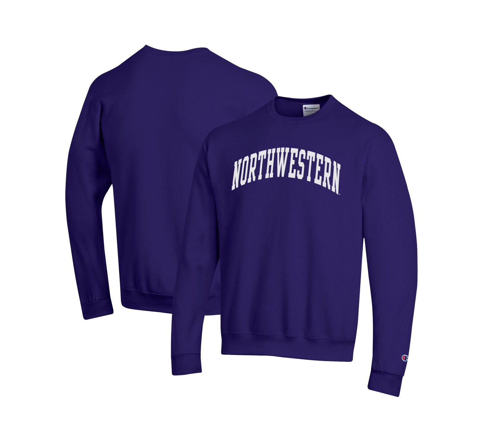 Champion Men's Purple Northwestern Wildcats Basic Arch Fleece Pullover Sweatshirt