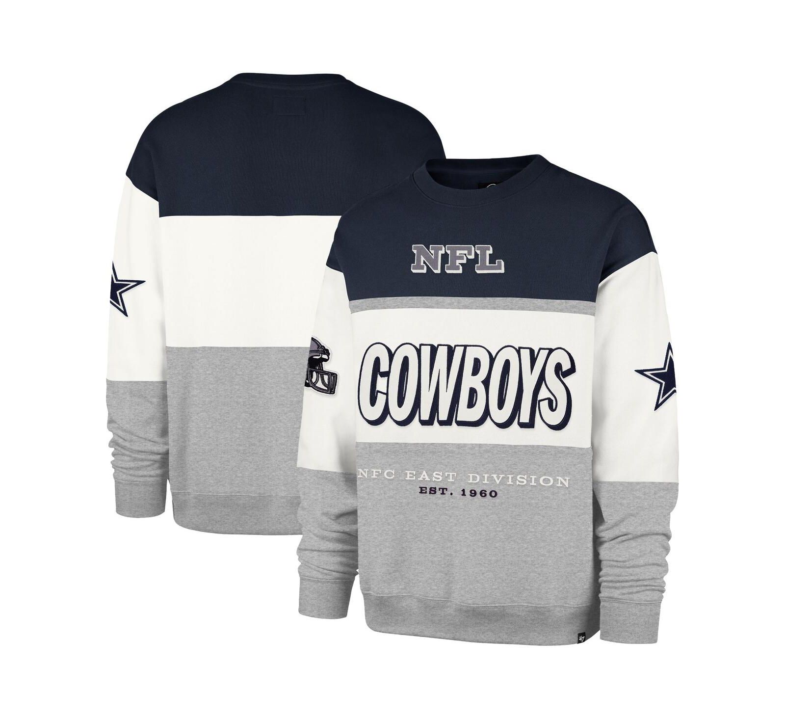 Мужской свитшот '47 Brand Dallas Cowboys Breeze Maximalist, Navy/Gray