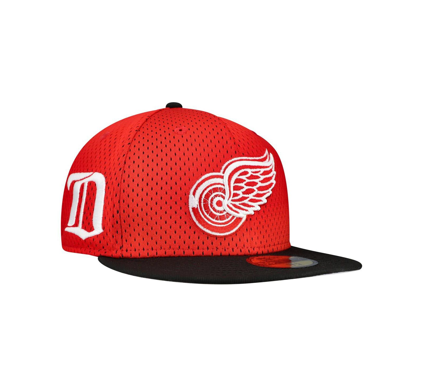 New Era Men's Red/Black Detroit Red Wings Mesh Crown Two-Tone 59FIFTY Fitted Hat