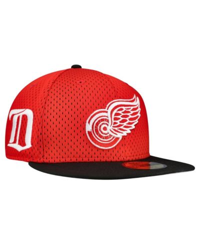 New Era Men's Red/Black Detroit Red Wings Mesh Crown Two-Tone 59FIFTY Fitted Hat