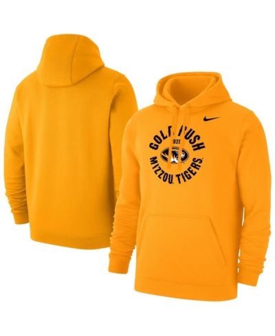 Nike Мужское золотое худи Missouri Tigers 2025 Gold Rush Club Fleece