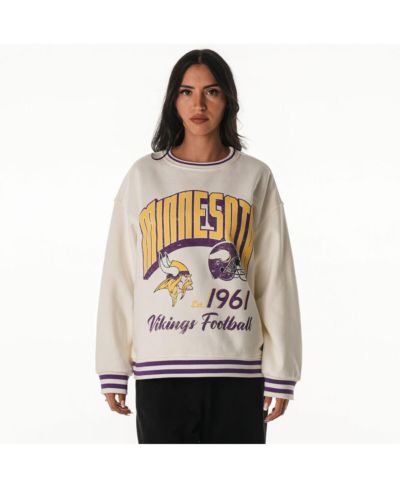 Женская винтажная толстовка The Wild Collective Minnesota Vikings, кремовая