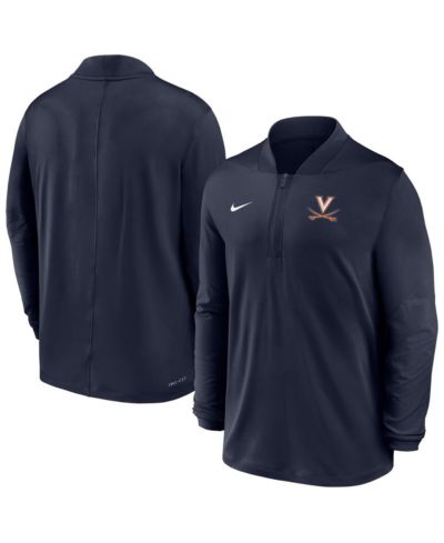 Nike Мужское темно-синее худи Virginia Cavaliers Dri-FIT с молнией на четверть