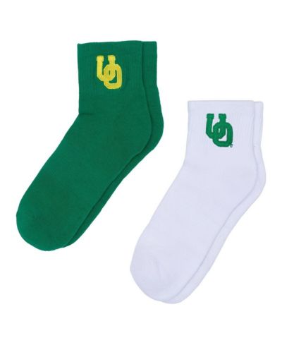 ZooZatz Женские носки Oregon Ducks, 2 шт, White/Green