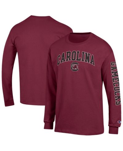 Champion Men's Garnet South Carolina Gamecocks Arch Over Logo 2-Hit Long Sleeve T-Shirt