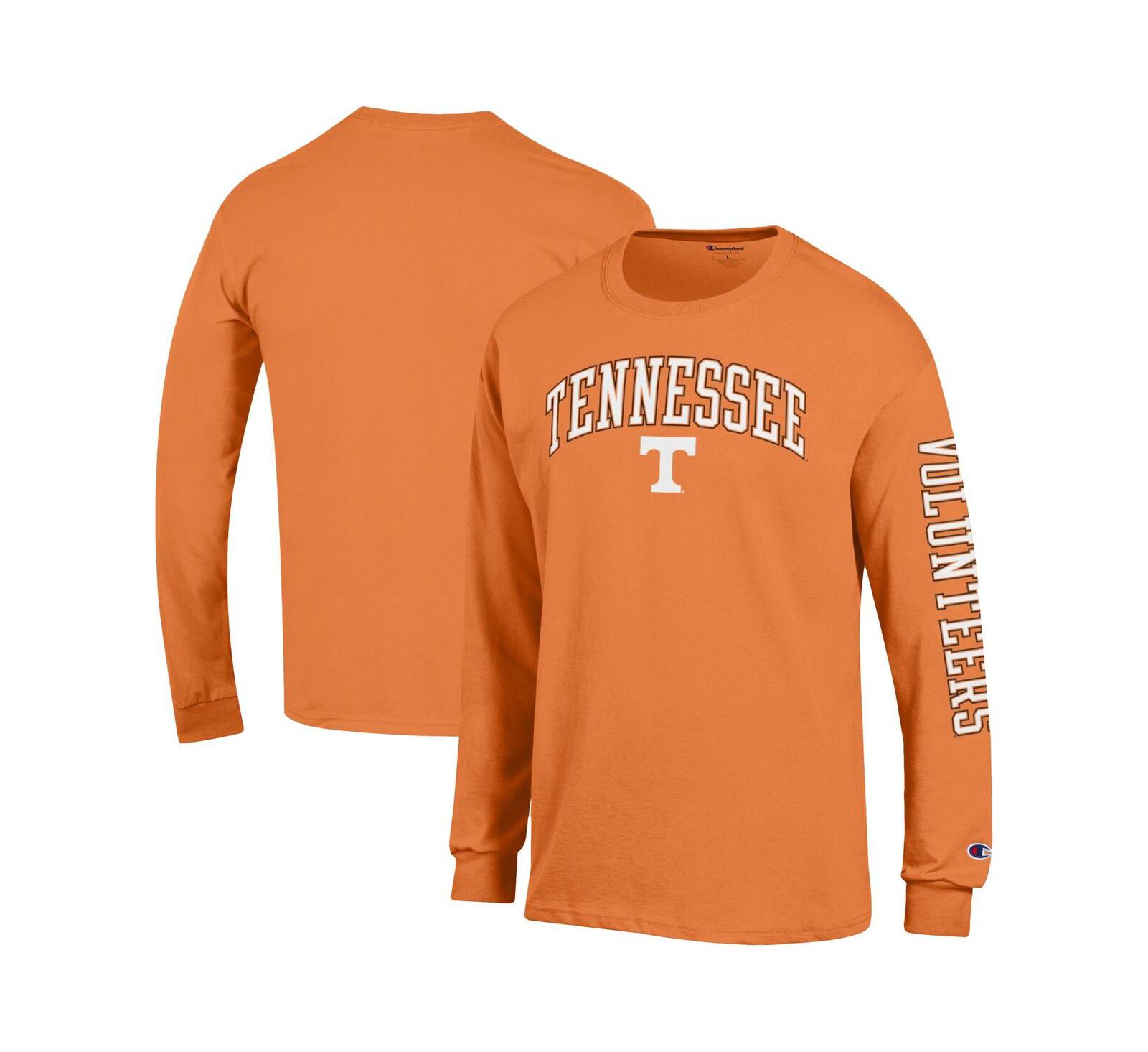 Champion Men's Tennessee Orange Tennessee Volunteers Arch Over Logo 2-Hit Long Sleeve T-Shirt