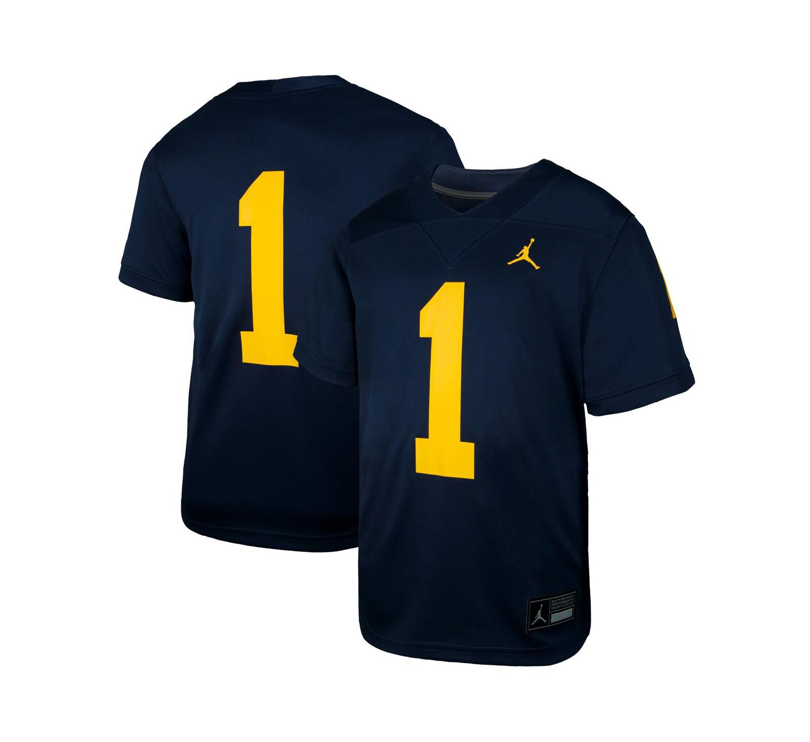 Jordan Preschool 1 Navy Michigan Wolverines Untouchable Replica Game Jersey