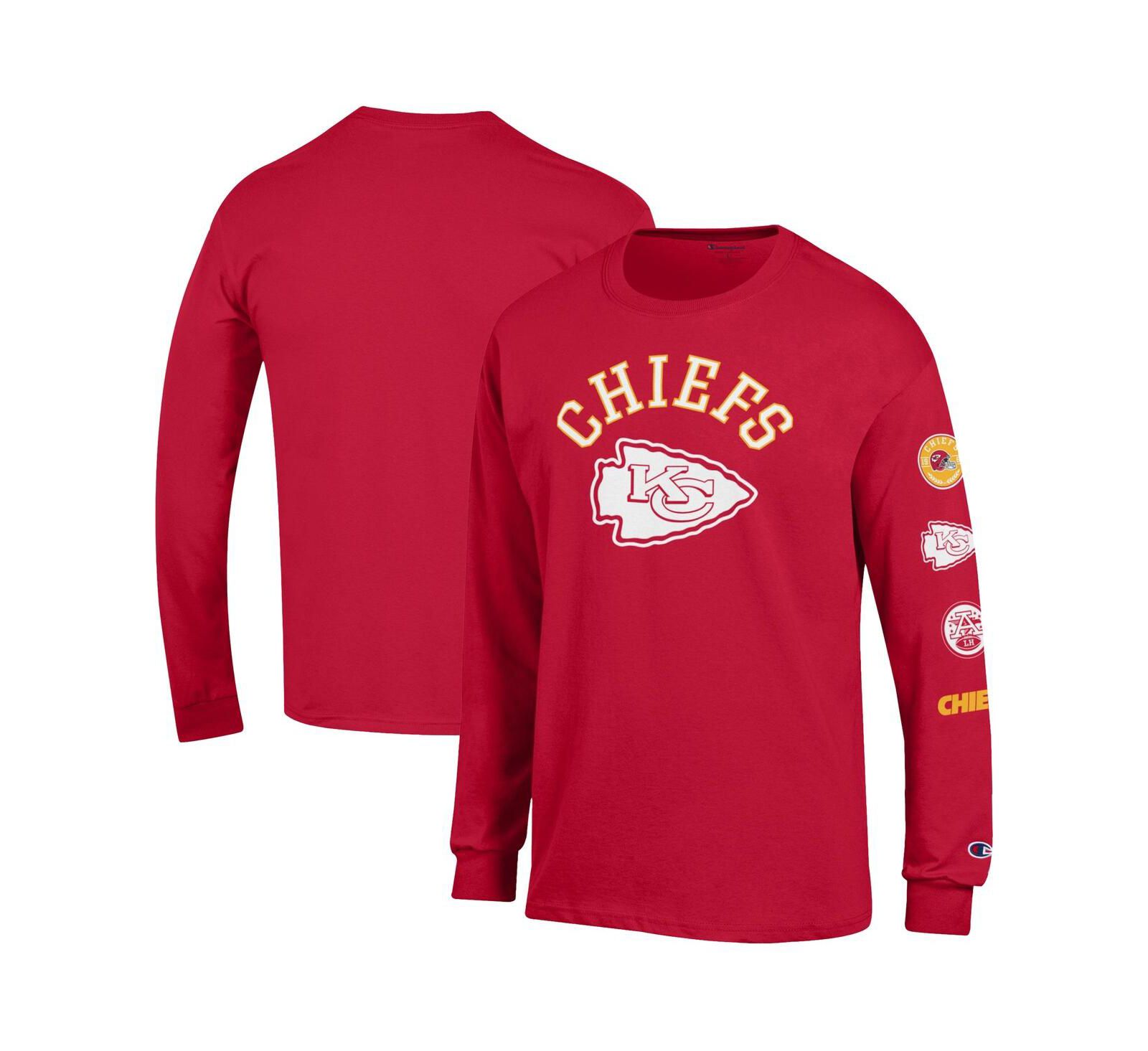 Champion Men's Red Kansas City Chiefs Seal Long Sleeve T-Shirt