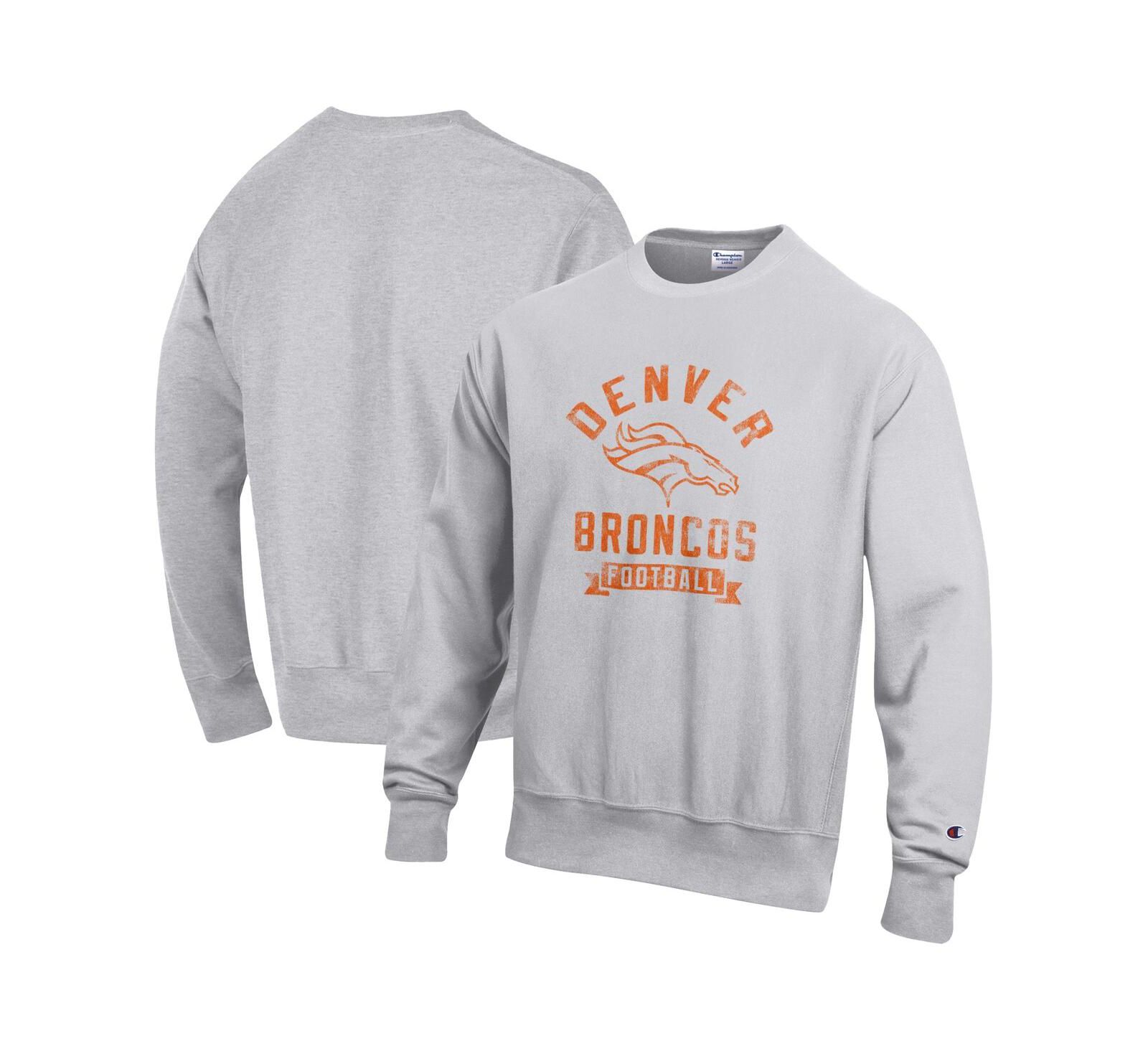 Champion Мужской джемпер Fleece Reverse Weave Heather Gray Denver Broncos