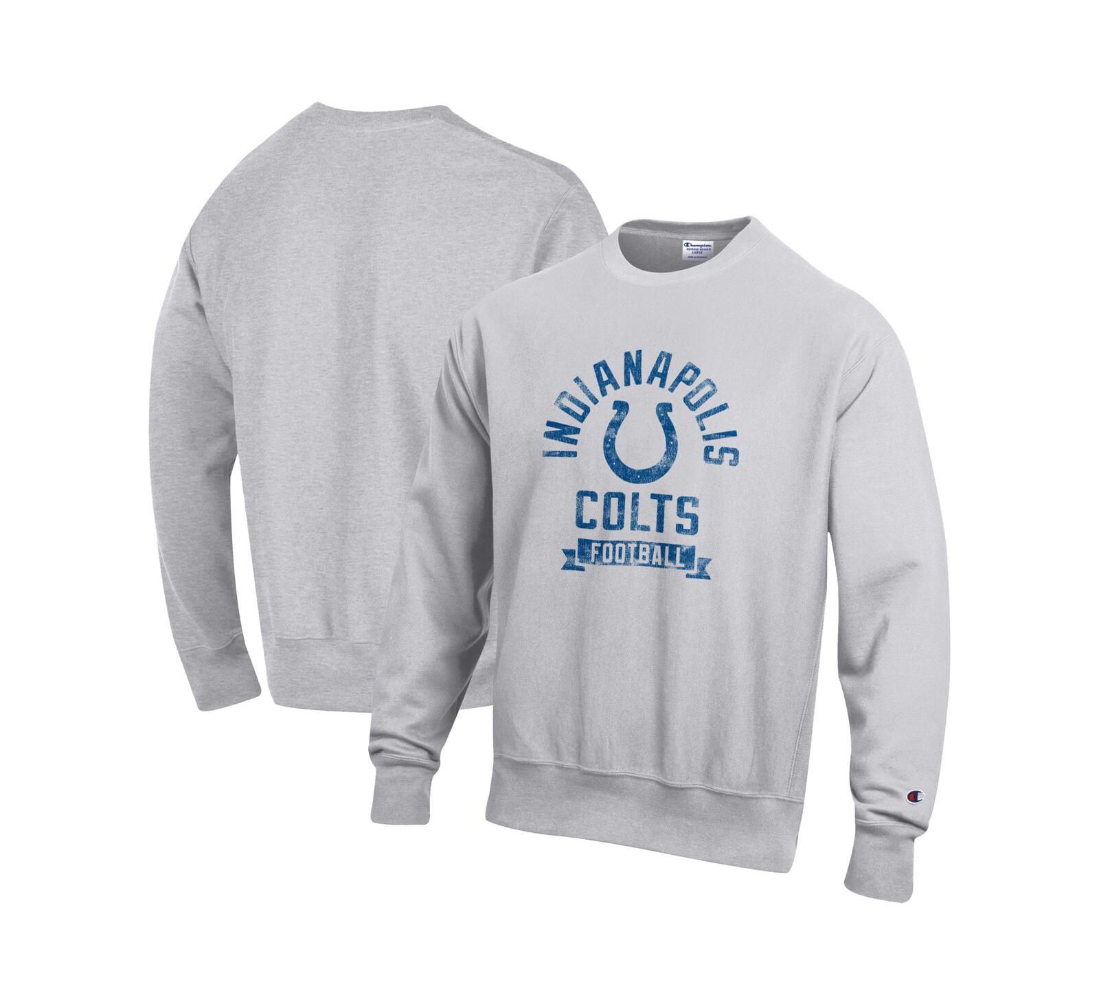 Champion Мужская флисовая толстовка Indianapolis Colts Reverse Weave Heather Gray