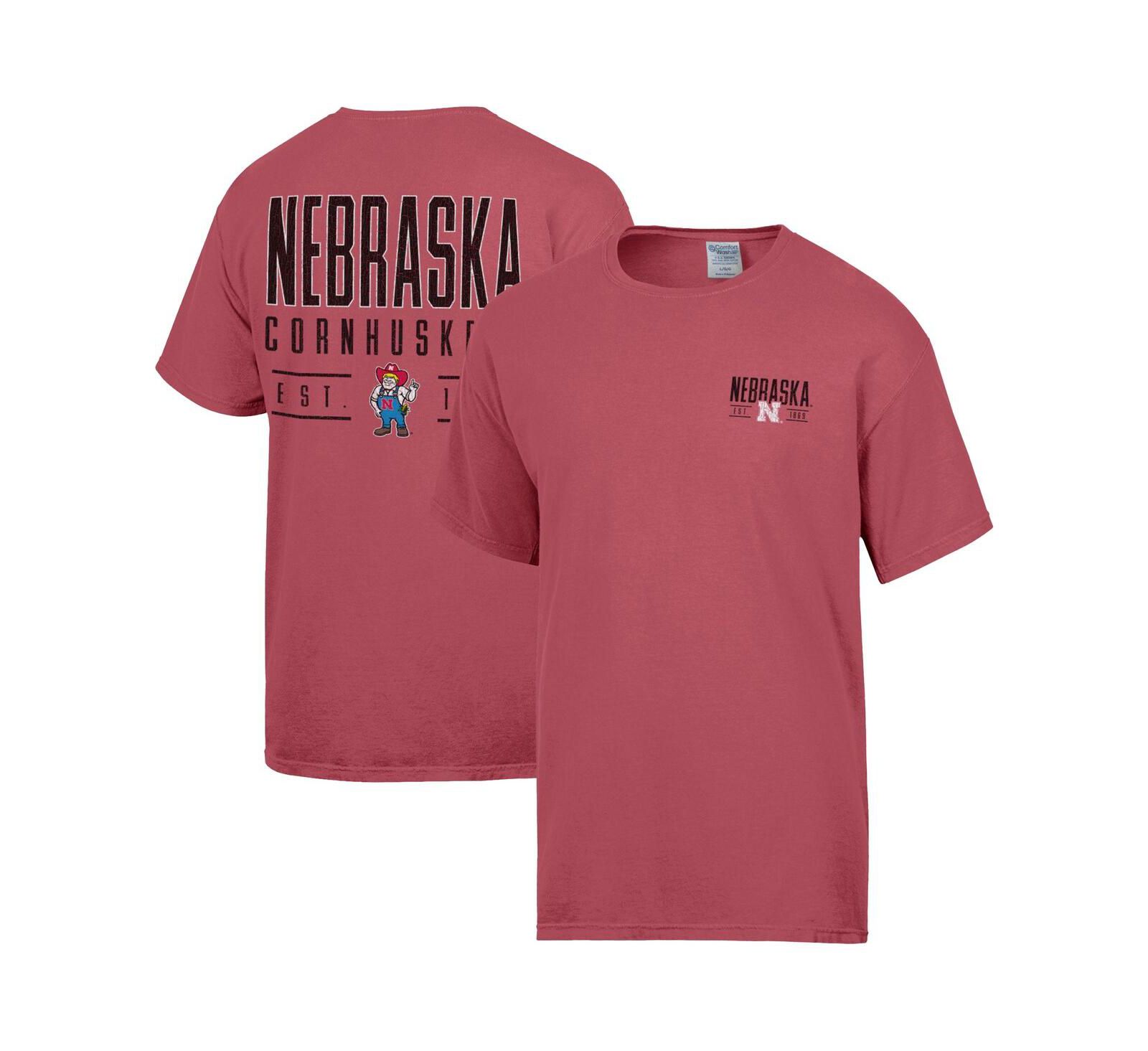 Comfortwash Мужская футболка Nebraska Huskers, красная