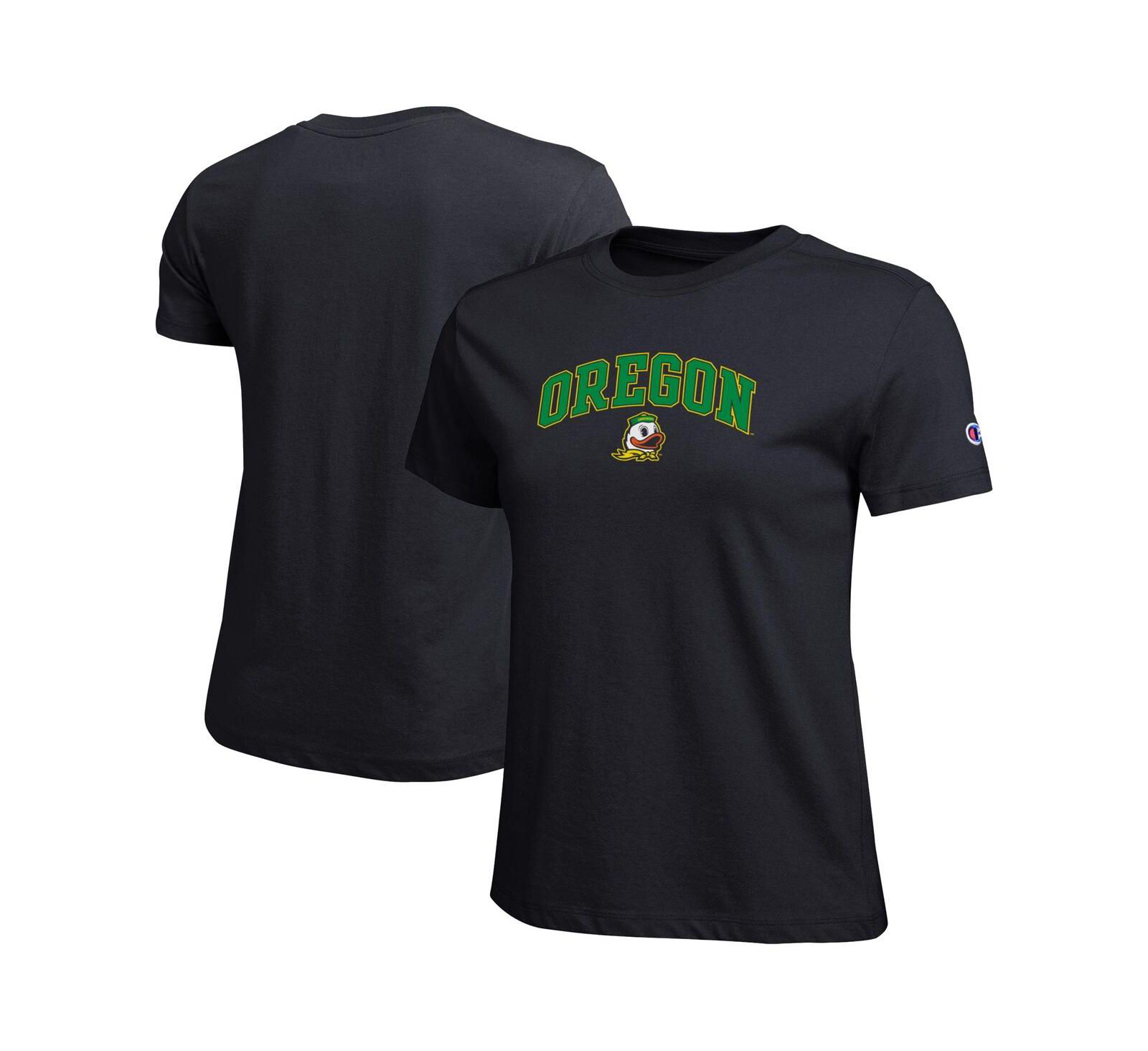 Футболка Champion Women's Black Oregon Ducks Arched Over Logo