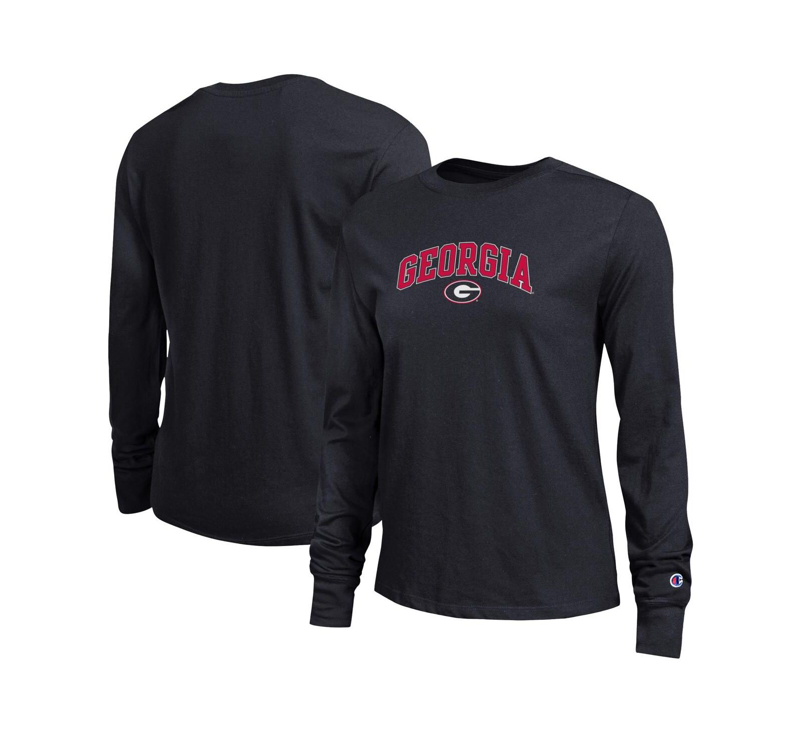 Champion Women's Black Georgia Bulldogs Arch Over Logo Long Sleeve T-Shirt