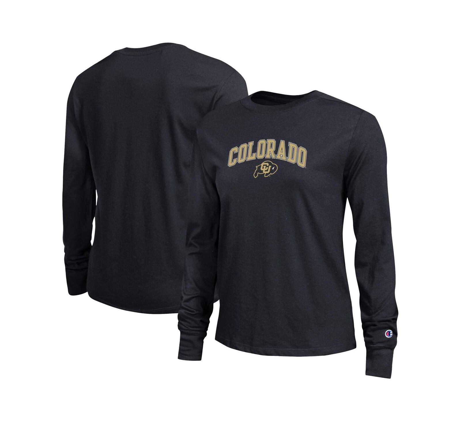 Champion Women's Black Colorado Buffaloes Arch Over Logo Long Sleeve T-Shirt